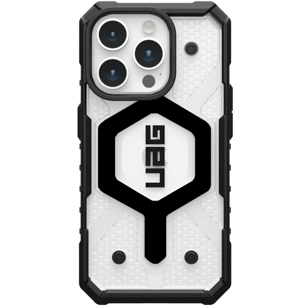 Чохол-накладка Urban Armor Gear Pathfinder Magsafe для Apple iPhone 15 Pro Ice-Black (114281114344) - зображення 1