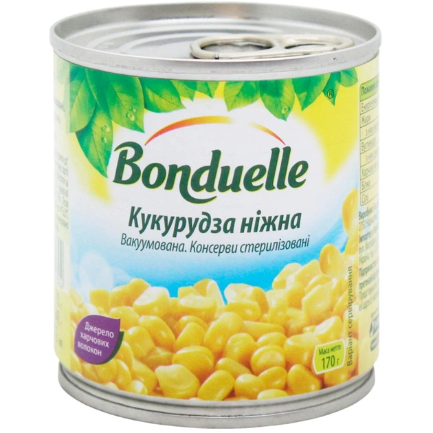 Овочева консервація Bonduelle Кукурудза ніжна вакуумована 170 г (3083680015394) - picture 1