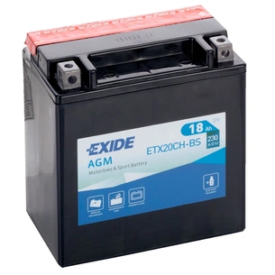 Акумулятор автомобільний EXIDE Акумулятор Мото EXIDE 18Ah Ев (-/+) (230EN) (д150*ш90*в160) ETX20CH-BS (ETX20CH-BS) зображення 1
