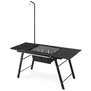 Туристичний стіл Naturehike CNK2350CF018 для барбекю сталевий чорний (6976507663960) изображение 1