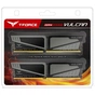 Модуль пам'яті для комп'ютера DDR4 32GB (2x16GB) 2400 MHz T-Force Vulcan Gray Team (TLGD432G2400HC15BDC01) - уменьшенное изображение 3