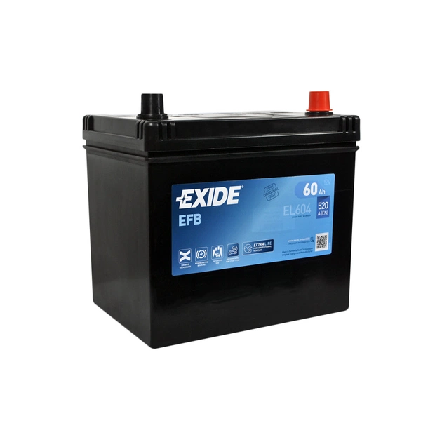 Аккумулятор автомобильный EXIDE START-STOP EFB 60A (EL604) - изображение 3