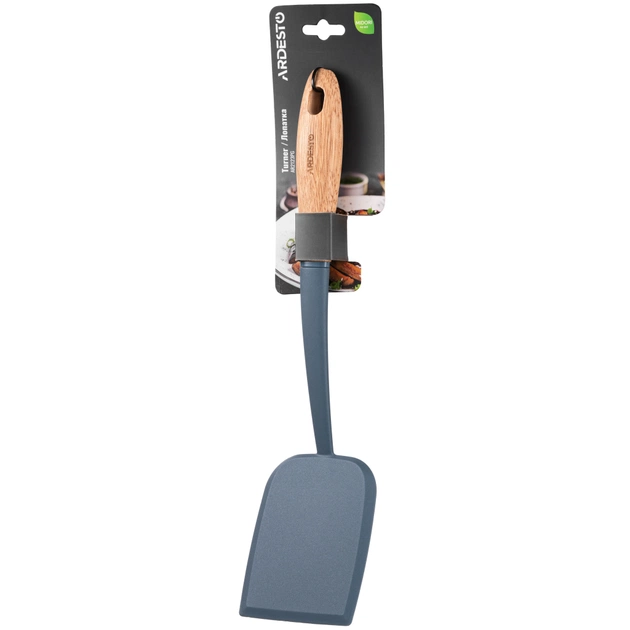 Лопатка кухонна Ardesto Midori, 34.5см, нейлон, дерево, синій (AR2123PG) - picture 1
