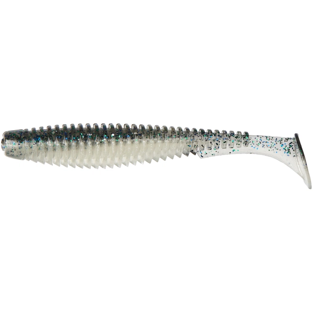 Силікон рибальський FishUP U-Shad 4" 201 - Bluegill/Pearl (8шт/уп) (1864.11.18) - зображення 1