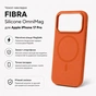 Чохол до мобільного телефона BeCover FIBRA Silicone OmniMag Apple iPhone 17 Pro Orange (716221) - зменшене зображення 5