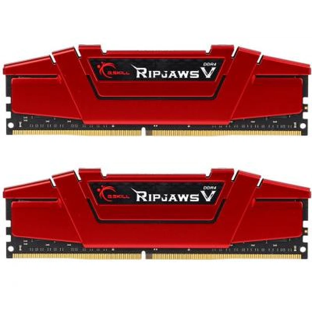 Модуль пам'яті для комп'ютера DDR4 16GB (2x8GB) 2400 MHz RipjawsV Red G.Skill (F4-2400C15D-16GVR) - изображение 1
