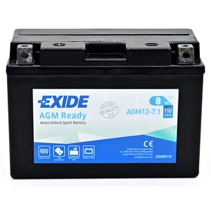 Аккумулятор автомобильный EXIDE Мото Ready AGM 8Ah (+/-) (110EN) (AGM12-7.1) изображение 1