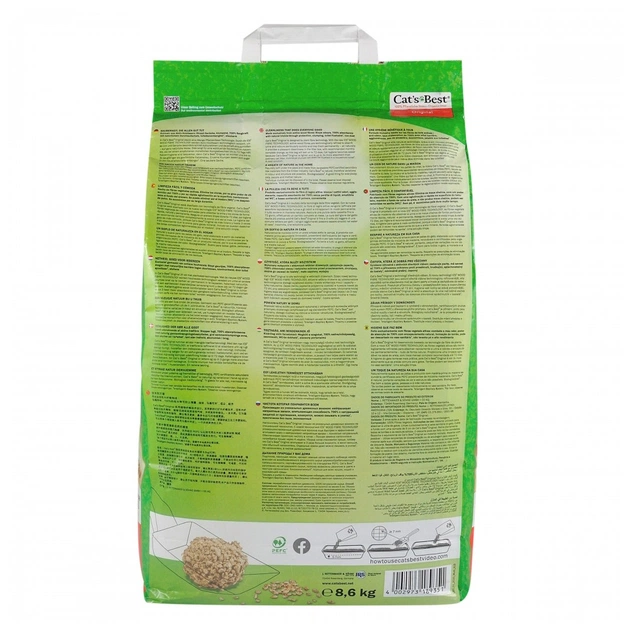 Наповнювач для туалету Cats Best Original Деревний грудкувальний 8.6 кг (20 л) (4002973189351) - picture 2