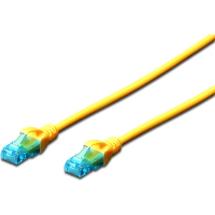 Патч-корд 2м, UTP, cat.5e, AWG 26/7, CCA, PVC, yellow Digitus (DK-1512-020/Y) зображення 1