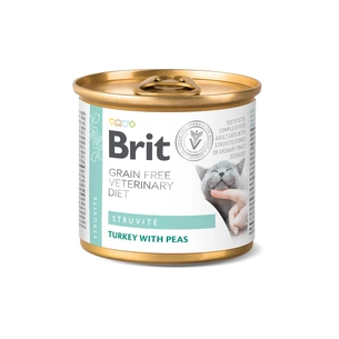 Консерви для котів Brit GF VetDiets Cat Struvite індичка та горох 200 г (8595602549863) зображення 1