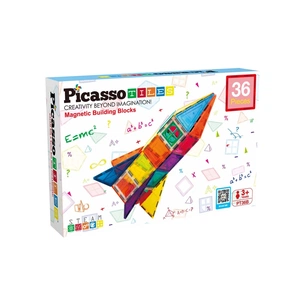 Конструктор Picasso магнітний Tiles Magnetic Building Blocks 36 деталей (817338027971) зображення 1
