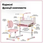 Парта зі стільцем ErgoKids Pink (+ поличка та лампа) (BD-24 PN) - уменьшенное изображение 4