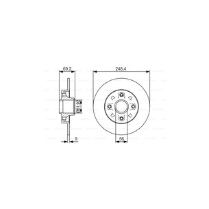 Гальмівний диск Bosch 0 986 479 S43 зображення 1