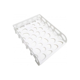 Лоток для паперів Optima горизонтальний пластик, білий (O36337) зображення 1