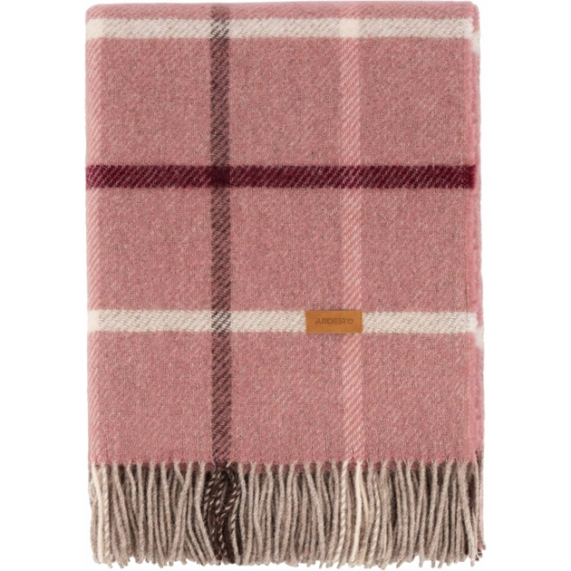Плед Ardesto Leonardo Alpina 100% шерсть, розовый 140x200 см (ART0701LM) - изображение 3