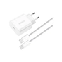 Зарядний пристрій Essager USB-C PD20W + cable USB-C to USB-C white (EFJB02-JSTT2-T) - зменшене зображення 1