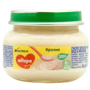 Дитяче пюре Milupa Кролик 80 г (5900852043987) изображение 1