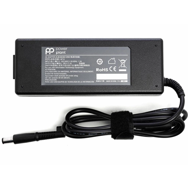 Блок питания к ноутбуку PowerPlant HP 220V, 19V 135W 7.1A (7.4*5.0) (HP135F7450) - изображение 1