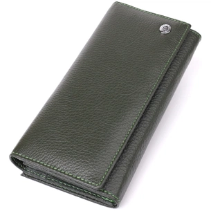 Гаманець ST Leather З натуральної шкіри Зелений (23106) зображення 1