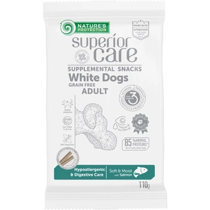 Ласощі для собак Nature's Protection Superior Care White Dogs Hypoallergenic&Digestive Care 110 г (KIKNPSC47199) зображення 1