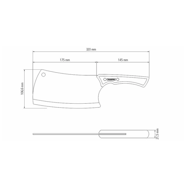 Кухонний ніж Tramontina Churrasco Black Сікач 178 мм (22845/107) - picture 7
