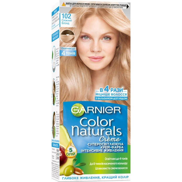 Фарба для волосся Garnier Color Naturals 102 Сніговий блонд 110 мл (3600541120860) - зображення 1