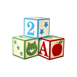 Кубики Melissa&Doug Набір з 3-х великих дерев'яних кубиків (MD30543) зображення 1