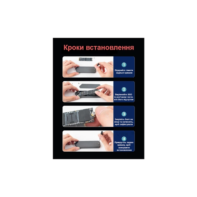 Кишеня зовнішня Dynamode M.2 SSD NVMe/SATA combo to USB3.2 GEN2 USB-C (DM-CAD-SSD14) - picture 8