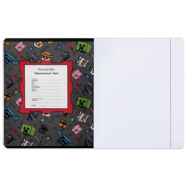 Зошит Yes Minecraft. Team 12 аркушів клітинка (767496) - picture 7