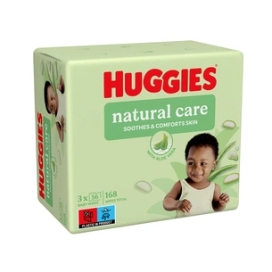 Дитячі вологі серветки Huggies Natural Care 56 х 3 шт (5029053550176) зображення 1