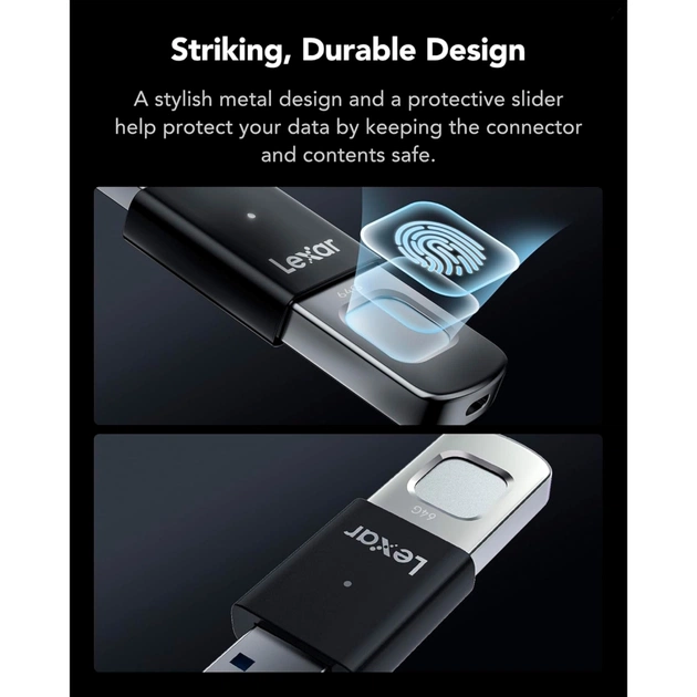 USB флеш накопичувач Lexar 256GB JumpDrive Fingerprint F35 Pro USB 3.2 (LJDF35P256G-RNBNG) - picture 7