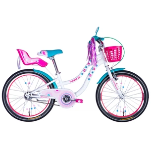Велосипед Formula 20" Kid FLOWER PREMIUM BH рама-10" ST 2026 білий з рожевим та бірюзовим (OPS-FRK-20-244) зображення 1