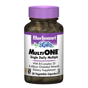 Мультивітамін Bluebonnet Nutrition Мультивітаміни з залізом, MultiONE, 30 гелевих капсул (BLB0126) зображення 1