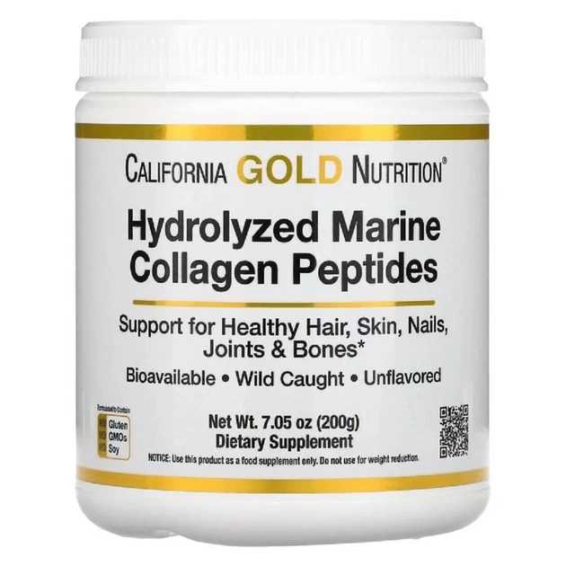 Вітамінно-мінеральний комплекс California Gold Nutrition Морський Колаген Гідролізовані пептиди, без аромату (CGN-01863) - изображение 1