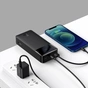 Батарея універсальна Baseus Bipow 30000mAh, 15W, USB-C/3A, 2*USB-A/3A(max.), +cable, black (PPBD050201) - зменшене зображення 6
