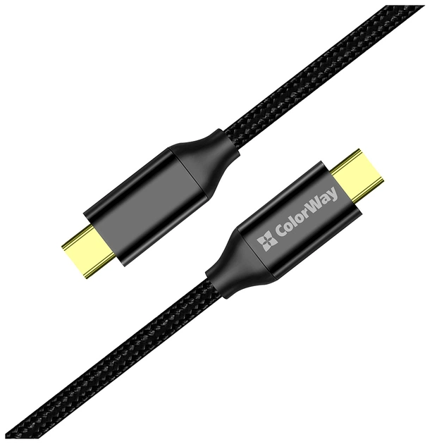 Дата кабель USB-C to USB-C 1.0m USB3.2 (20Gbps 4K PD100W) Gen2 5А black ColorWay (CW-CBPDCC062-BK) - picture 4