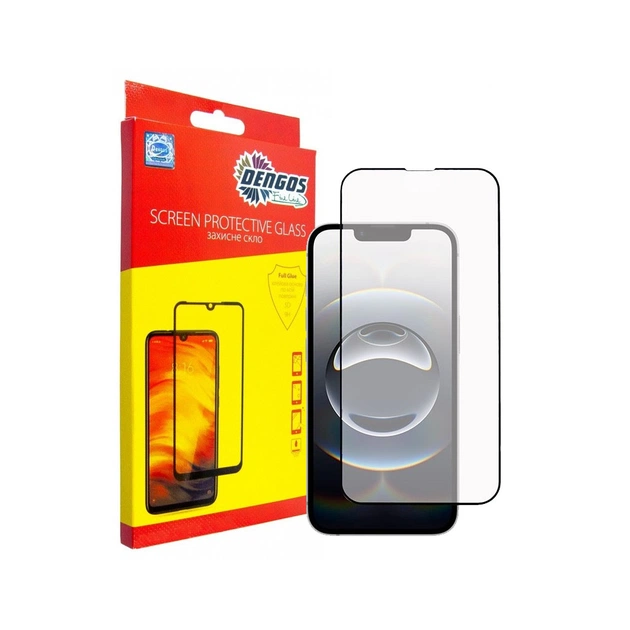 Стекло защитное Dengos Full Glue iPhone 16e Black (TGFG-424) - изображение 1