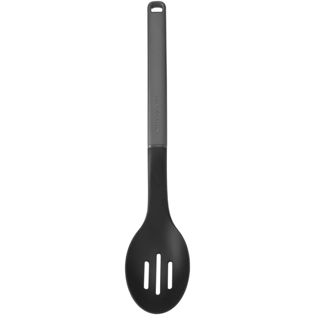 Ложка поварская KitchenAid Classic для сервірування з прорізами 34 см сірий (KHA004OHCHGG) - изображение 1