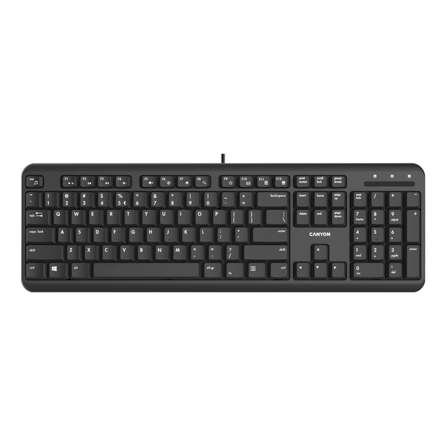 Клавіатура Canyon HKB-20 USB Black (CNS-HKB02-RU) - зображення 1