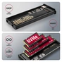 Кишеня зовнішня AXAGON USB-C 10Gbps metal box with info display for M.2 NVMe & SATA SSD (EEM2-SD2) - зменшене зображення 6