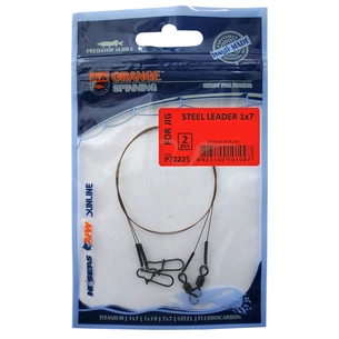 Повідець Ukrspin Orange Spinning плетений сталь AFW 7х7 30см18кг(40lb)/0.46мм (1590.03.55) зображення 1