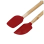 Лопатка кухонна KitchenAid Coreline для тіста, Набір 2 шт, 23,5 см, береза, червоний (KQR750OHERE) - уменьшенное изображение 2