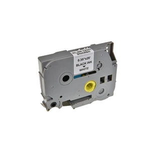 Стрічка для принтера етикеток UKRMARK RL-B-T221P-BK/WT, аналог TZE221. 9 мм х 8 м (900241) зображення 1