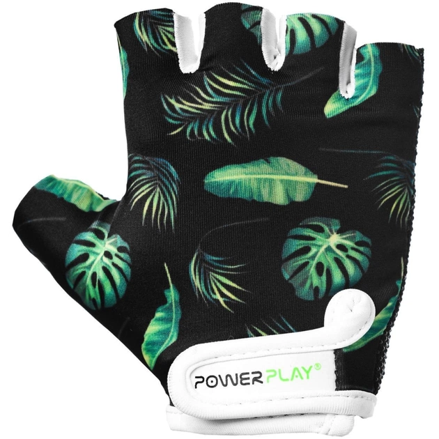 Велорукавиці PowerPlay 001 Листя Чорні XS (001_Black_XS) - picture 2