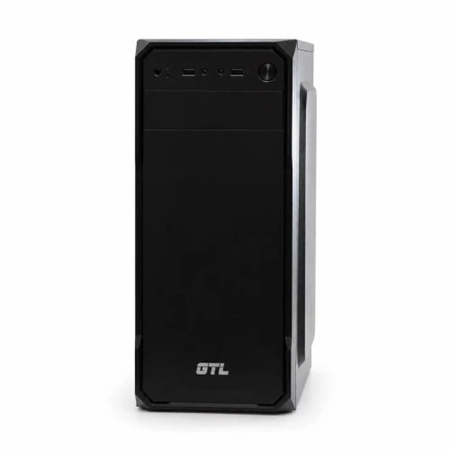 Корпус GTL T1638E1-U2 Black, БП 400W, Midi Tower, ATX / MicroATX / Mini ITX, 2xUSB 2.0, CPU - 150мм/VGA - 300мм, 1x80мм PWM, 365x176x410 мм, 0.4 мм, 2.4 кг - изображение 1