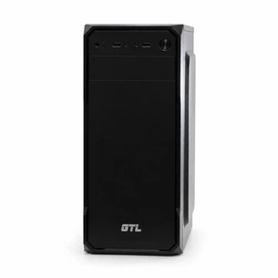 Корпус GTL T1638E1-U2 Black, БП 400W, Midi Tower, ATX / MicroATX / Mini ITX, 2xUSB 2.0, CPU - 150мм/VGA - 300мм, 1x80мм PWM, 365x176x410 мм, 0.4 мм, 2.4 кг изображение 1