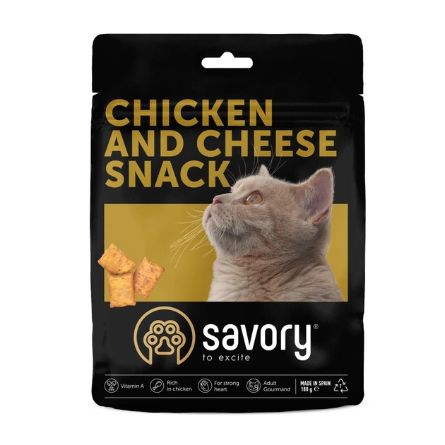 Ласощі для котів Savory Snacks Pillows Gourmand with Chicken and Cheese 180 г (4820261921311) - picture 1