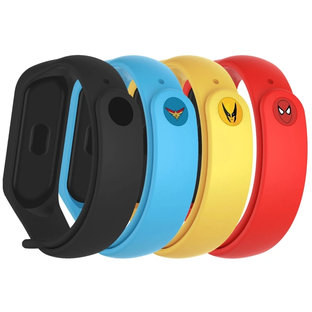 Ремешок для фитнес браслета Armorstandart комплект 4шт Xiaomi Mi Band 4/3 Superhero Edition (ARM77062) - изображение 1