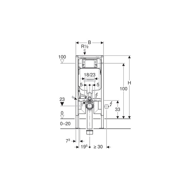 Інсталяція Geberit Duofix UP720 д/унітазу (8см) (111.796.00.1) - picture 4