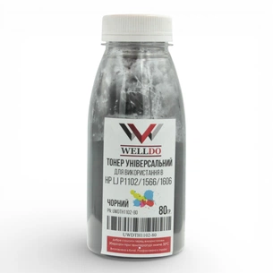 Тонер HP LJ P1560/1566/1600/1606/1530/1005/1006 Universal 80г Welldo (UWDTH1102-80) зображення 1